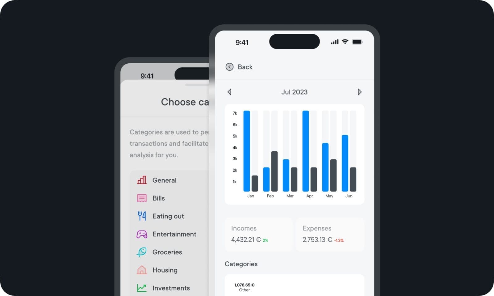 CBDC wallet analytics screen